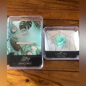 Horse shoe pin & tie clip with 🌸 flower